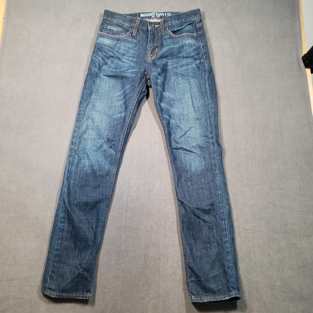 Mossimo Jeans‎ Mens 30x32 Blue Slim Fit Dark Wash Cotton Denim Pants
